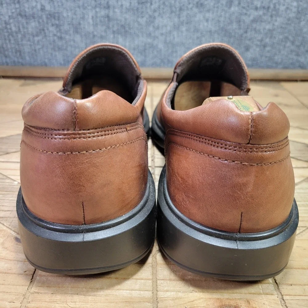 ecco‎ Helsinki 2 Men's Leather Slip-on Shoes Size US 12, EU 46 Brown Loafers